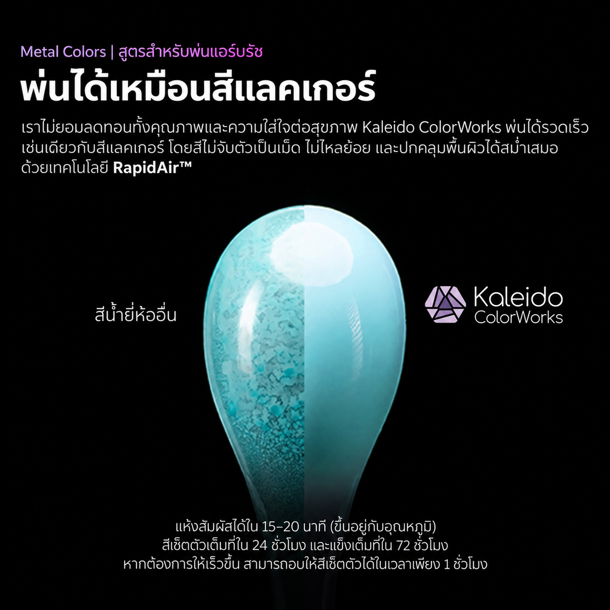 Kaleido ColorWorks สีอะคริลิกสูตรน้ำ Metal Colors 20ml (12 สี) Kaleido ColorWorks