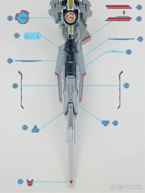 Delpi Water Decal (ดิแคลน้ำ) HG Zeus Silhouette Delpi Decal