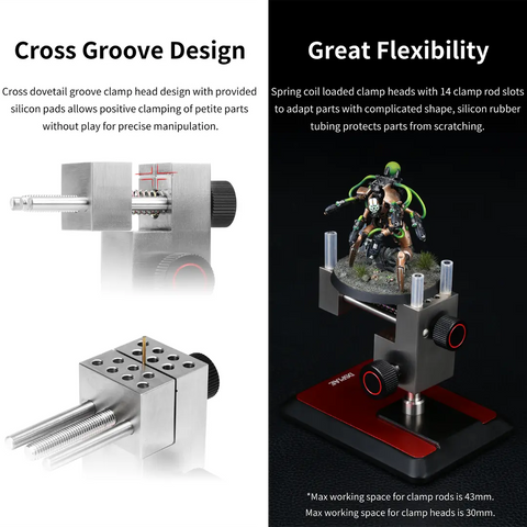 Precisionstainlesssteel Clamp Vise By DSPIAE ปากกาจับชิ้นงานตั้งโต๊ะ Dspiae
