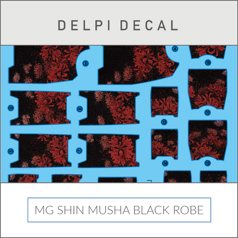 Delpi Decal (ดีคอลน้ำ) MG SHIN MUSHA BLACK ROBE LARGE ARMOR Delpi Decal
