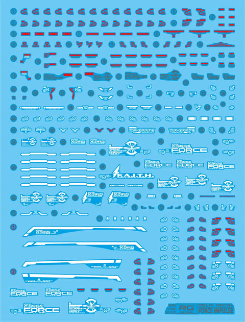 Delpi Water Decal (ดิแคลน้ำ) RG Force Impulse Gundam Delpi Decal