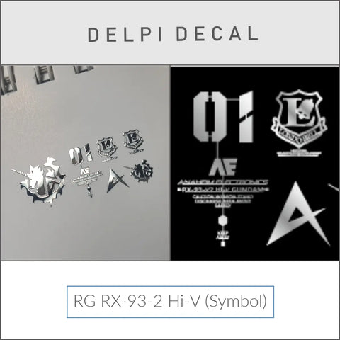 Delpi Decal (สติกเกอร์โลหะ) RG RX-93-2 Hi-V (Symbol) (Silver) Delpi Decal