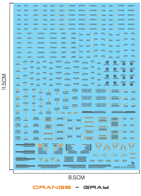Delpi Water Decal (ดิแคลน้ำ) 1/100 Mechanical Caution Delpi Decal