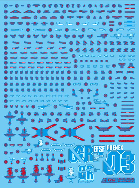 Delpi Decal (ดีคอลน้ำ) RG/HG Phenex Delpi Decal