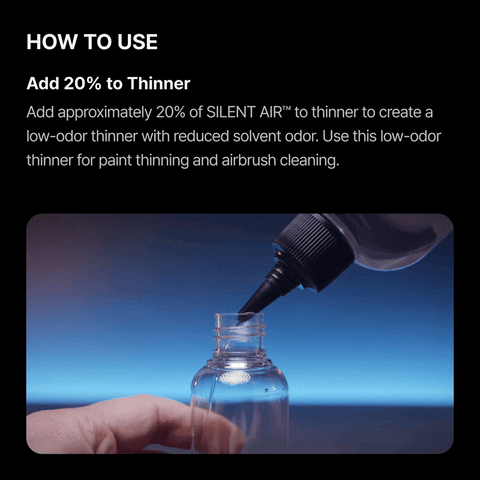 GUNPRIMER SILENT AIR น้ำยาผสมสีแอร์บรัช สูตรลดกลิ่น Low-Odor Air Brush Additive Gunprimer