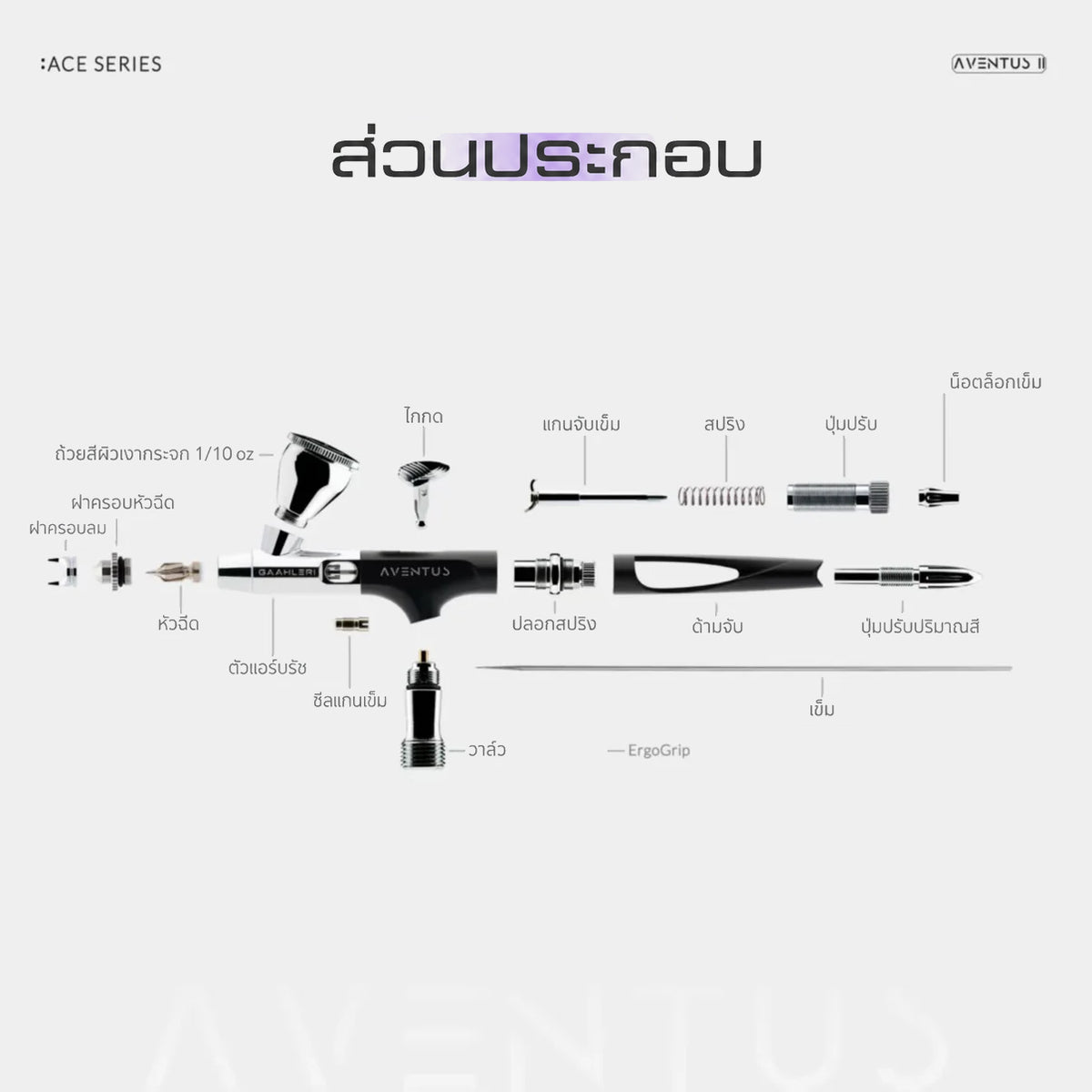 GAAHLERI แอร์บรัช Ace Series รุ่น Aventus II Black Aurora GAAHLERI
