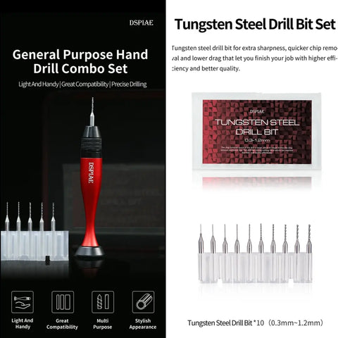 General Purpose Hand Drill Combo Set By DSPIAE สว่านมืออลูมิเนียม Dspiae