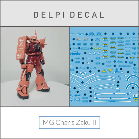 Delpi Water Decal (ดิแคลน้ำ) MG Char’s Zaku II Delpi Decal