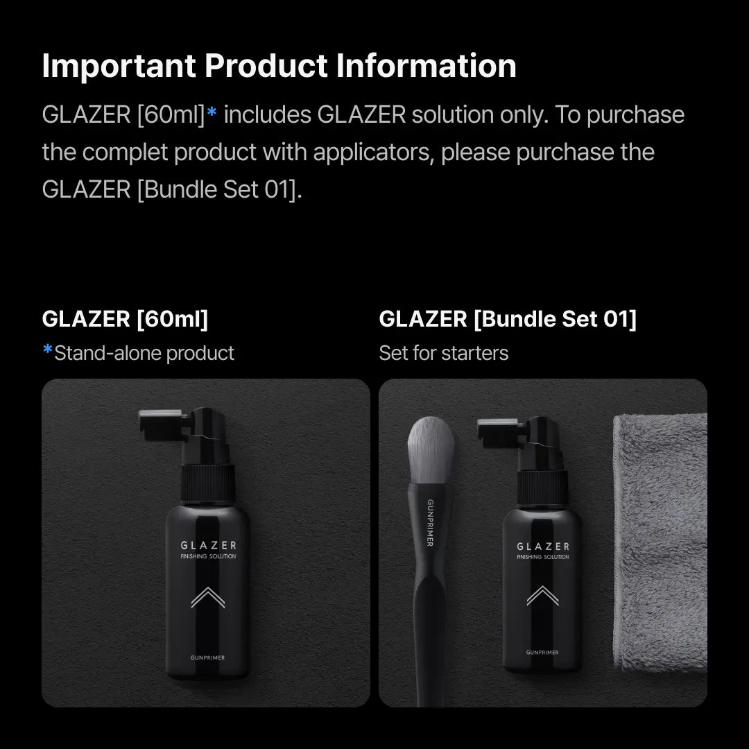 GLAZER By GUNPRIMER น้ำยาเช็ดทำความสะอาด / เคลือบโมเดล กันฝุ่น กันUV Gunprimer