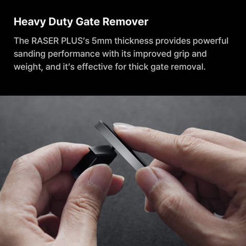 RASER PLUS By GUNPRIMER ตะไบแก้วสำหรับลบรอยตัดเกทที่มีขนาดใหญ่ Gunprimer