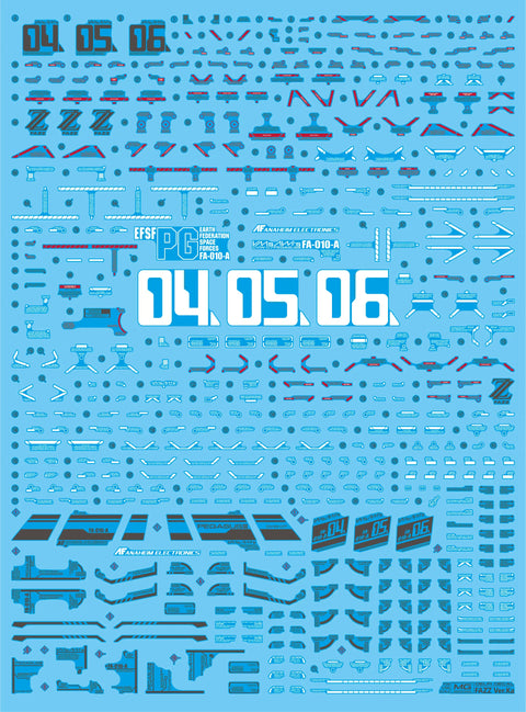 Delpi Water Decal (ดิแคลน้ำ) MG FAZZ Ver.Ka Gundam Delpi Decal