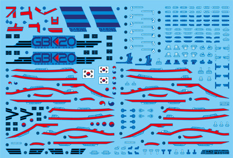 Delpi Decal (ดีคอลน้ำ) MG KOREA 20th Astray Delpi Decal
