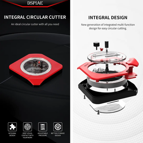 Integral Circular Cutter By DSPIAE เครื่องตัดเทปบังพ่นแบบวงกลม รุ่นพลาสติก Dspiae
