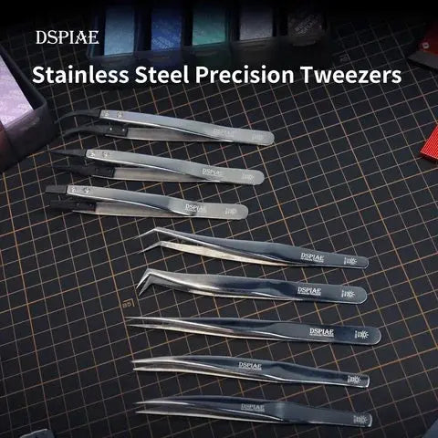 Stainless Steel Precision Tweezers By DSPIAE แหนบสแตนเลส (มีหลายรุ่น) Dspiae