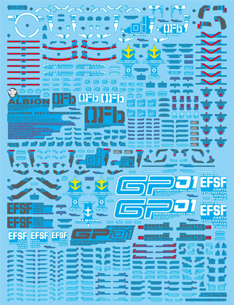 Delpi Water Decal (ดิแคลน้ำ) PG GP01/FB Gundam Delpi Decal
