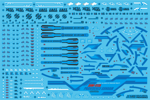Delpi Water Decal (ดิแคลน้ำ) MG Providence Gundam Delpi Decal