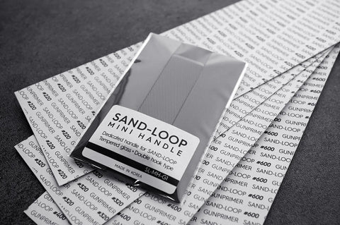SAND-LOOP FLAT 4SET (Starter Kit) By GUNPRIMER ชุดแท่งจับ + กระดาษทราย Gunprimer