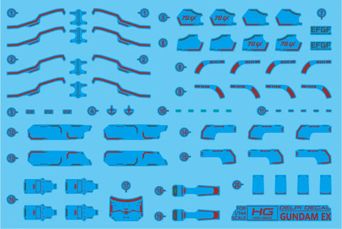 Delpi Water Decal (ดิแคลน้ำ) HG Requiem Ex Gundam Delpi Decal