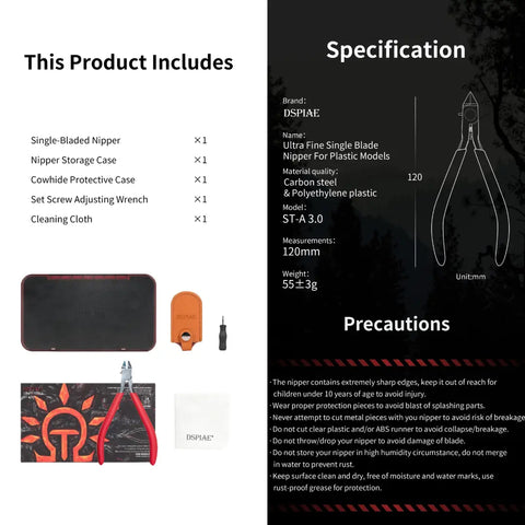 ST-A 3.0 Single Blade Nipper By DSPIAE คีมตัดโมเดลพลาสติก คมมีดเดี่ยว Dspiae