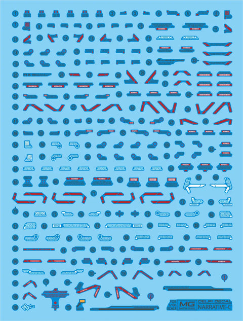 Delpi Water Decal (ดิแคลน้ำ) MG Narrative C-Packs Ver.Ka Gundam Delpi Decal