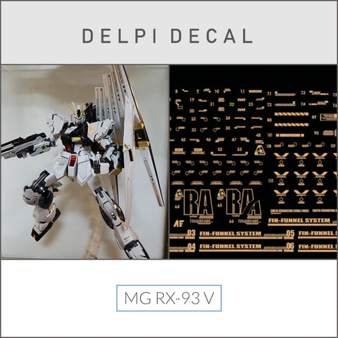 Delpi Metal Sticker (สติกเกอร์โลหะ) MG RX-93 V Gundam Ver.Ka (Gold) Delpi Decal