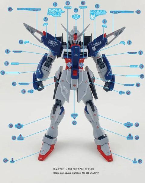 Delpi Water Decal (ดิแคลน้ำ) HG Destiny Spec II Gundam Delpi Decal