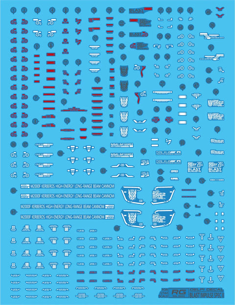 (มีตำหนิ) Delpi Water Decal (ดิแคลน้ำ) RG Blast Impulse Spec 2 Delpi Decal