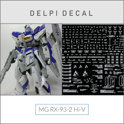 Delpi Metal Sticker (สติกเกอร์โลหะ) MG RX-93-2 Hi-V Gundam Ver.Ka (Silver) Delpi Decal