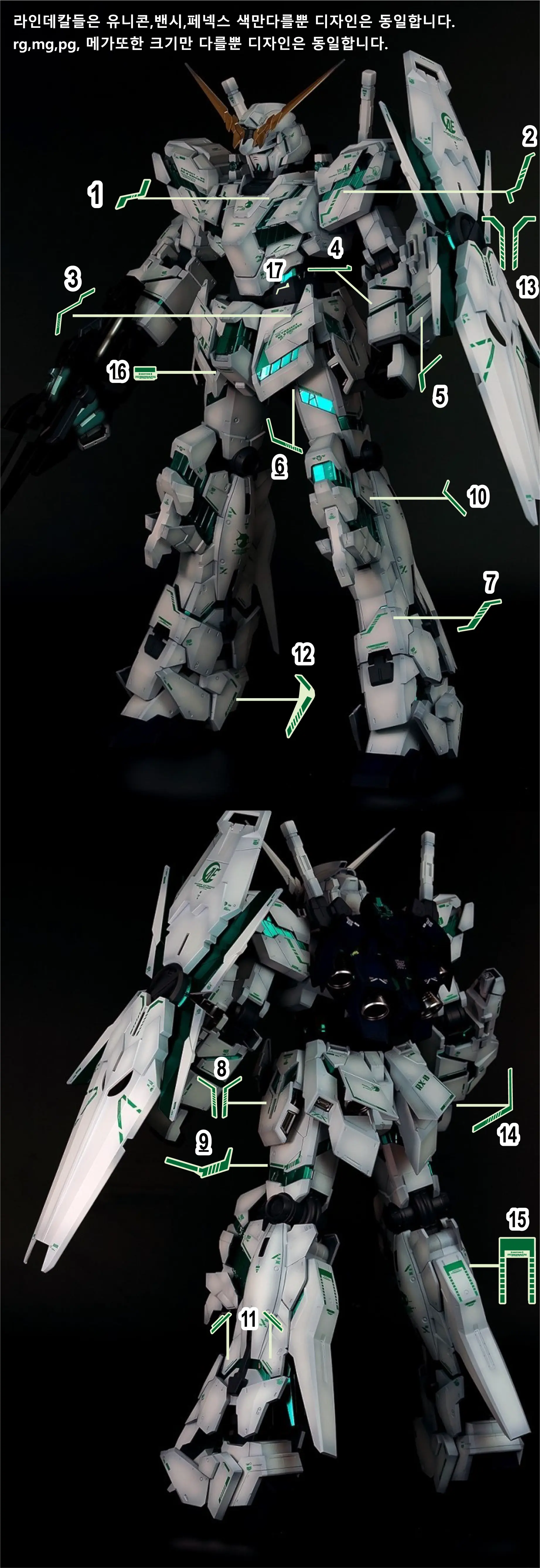 Delpi Water Decal (ดิแคลน้ำ) PG Unicorn Gundam Delpi Decal