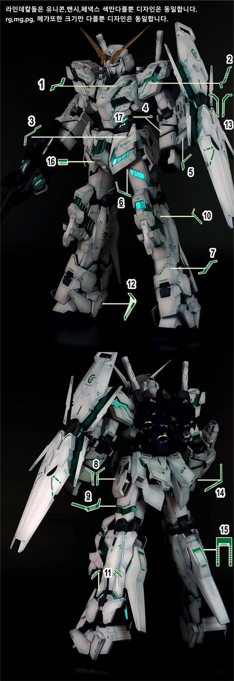 Delpi Water Decal (ดิแคลน้ำ) PG Unicorn Gundam Delpi Decal