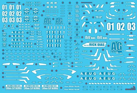 Delpi Water Decal (ดิแคลน้ำ) MG Rick Dias Delpi Decal