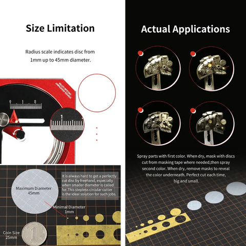 Stepless Circular Cutter By DSPIAE เครื่องตัดเทปบังพ่นแบบวงกลม Dspiae