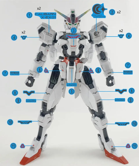 Delpi Water Decal (ดิแคลน้ำ) HG Calibarn Gundam Delpi Decal