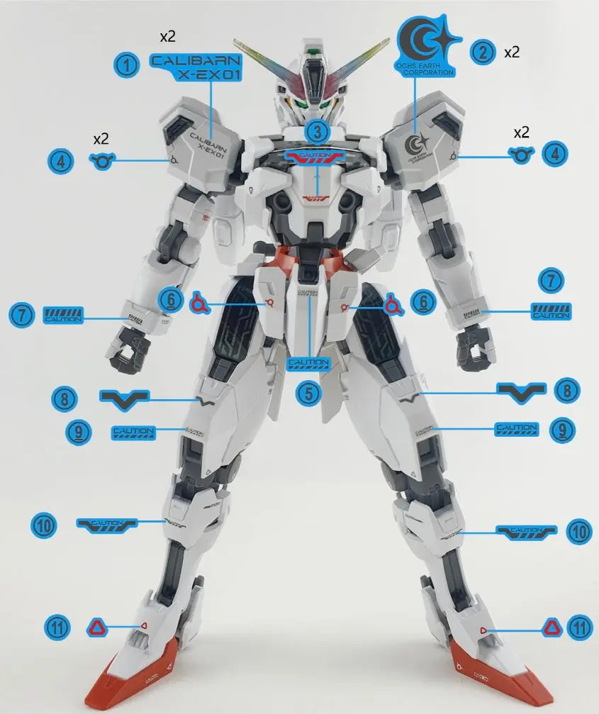 Delpi Water Decal (ดิแคลน้ำ) HG Calibarn Gundam Delpi Decal