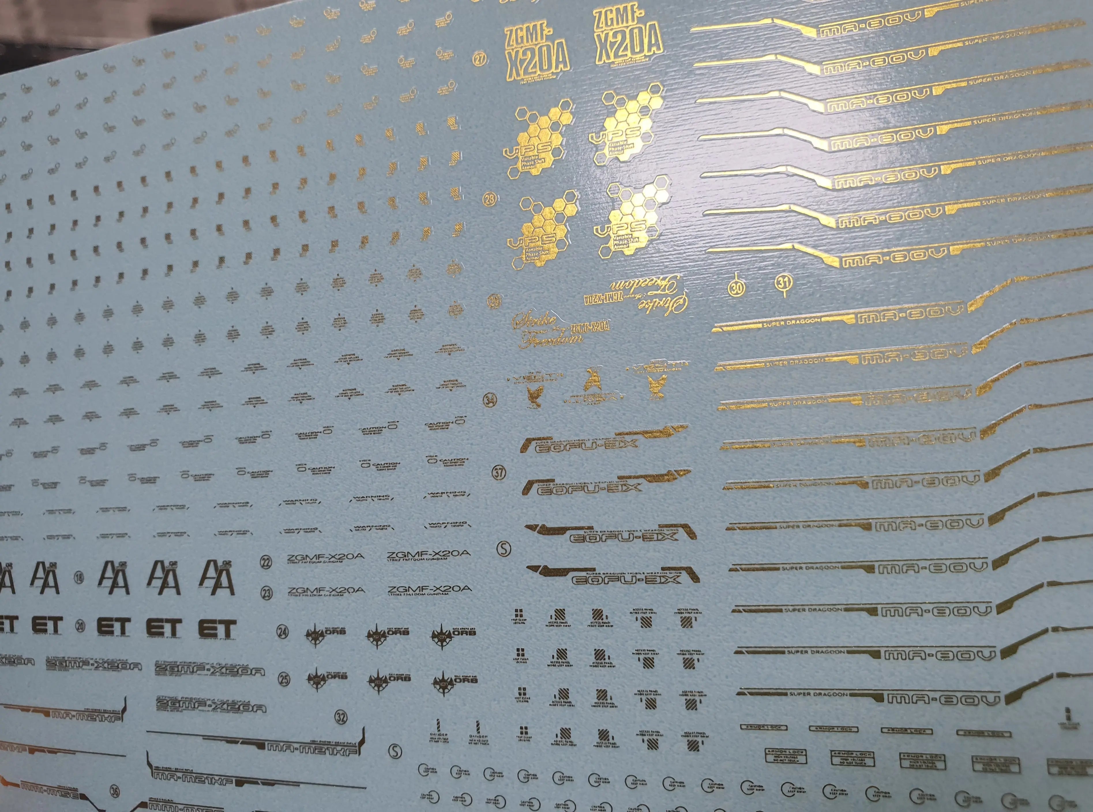 Delpi Water Decal (ดิแคลน้ำ) MGEX Strike Freedom Gundam Delpi Decal