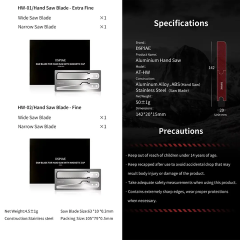 Aluminium Alloy Hand Saw By DSPIAE เลื่อยอลูมิเนียมสำหรับโมเดล Dspiae