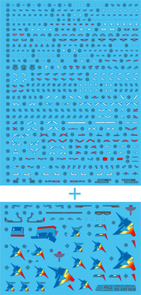Delpi Water Decal (ดิแคลน้ำ) RG RX-93FF V Gundam (FUKUOKA) Delpi Decal