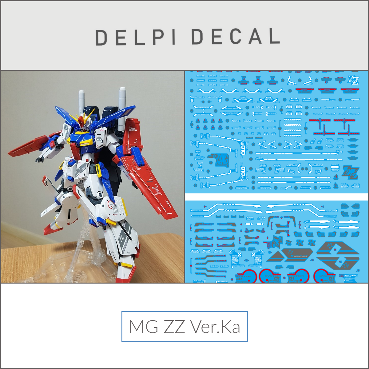 Delpi Decal (ดีคอลน้ำ) MG ZZ Ver.Ka Delpi Decal