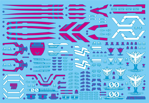 Delpi Water Decal (ดิแคลน้ำ) PG OO Raiser Trans-Am Gundam Delpi Decal