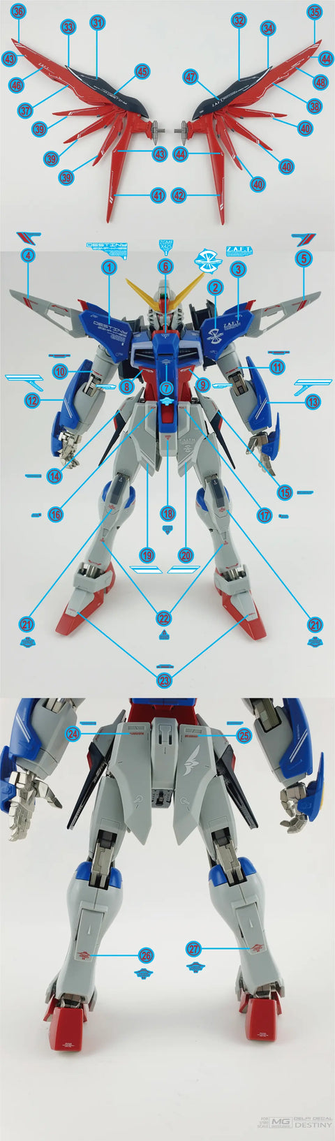 Delpi Water Decal (ดิแคลน้ำ) MG Destiny Gundam Delpi Decal