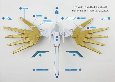 Delpi Water Decal (ดิแคลน้ำ) HG Mighty Strike Freedom Gundam Delpi Decal