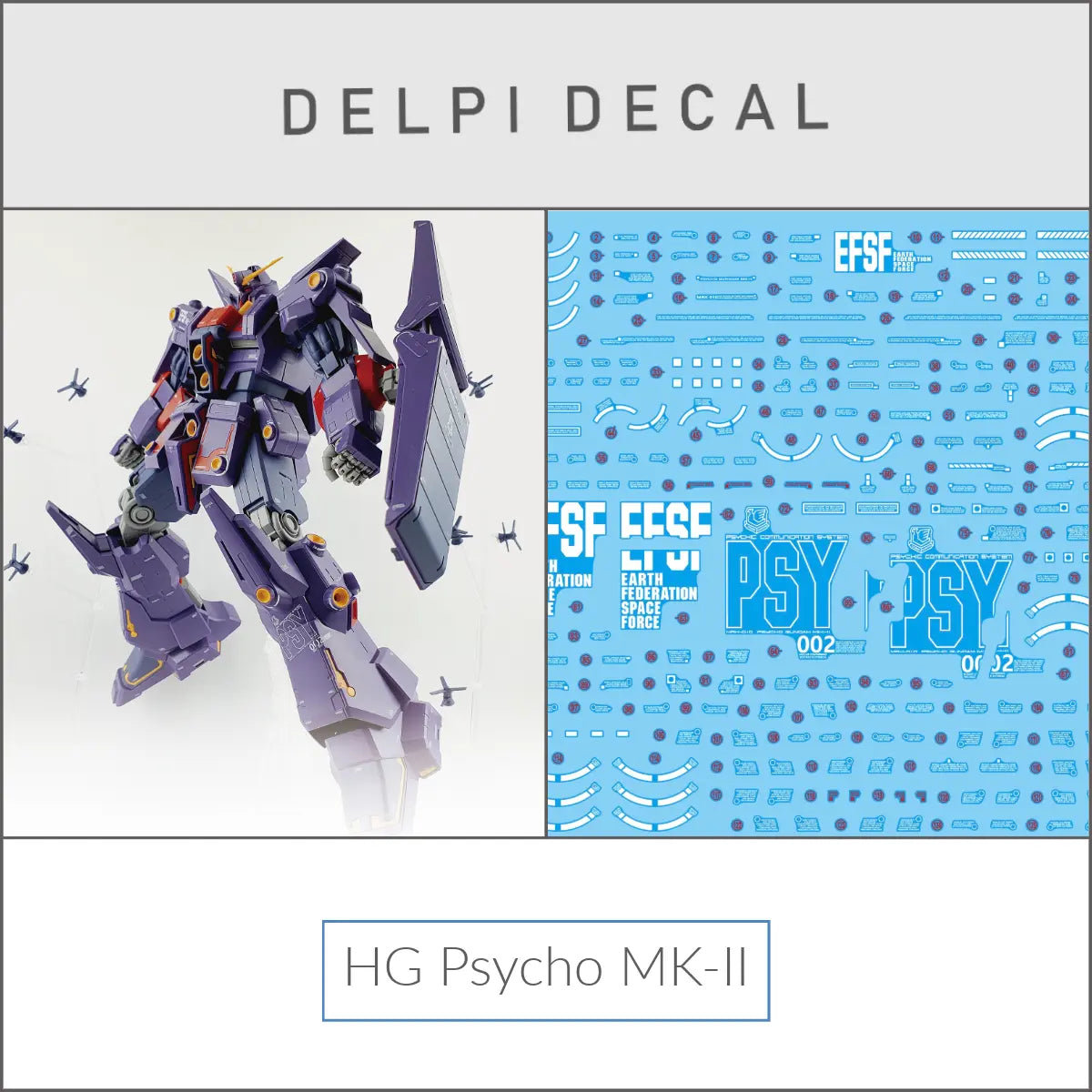 Delpi Decal (ดีคอลน้ำ) HG Psycho MK-II Delpi Decal