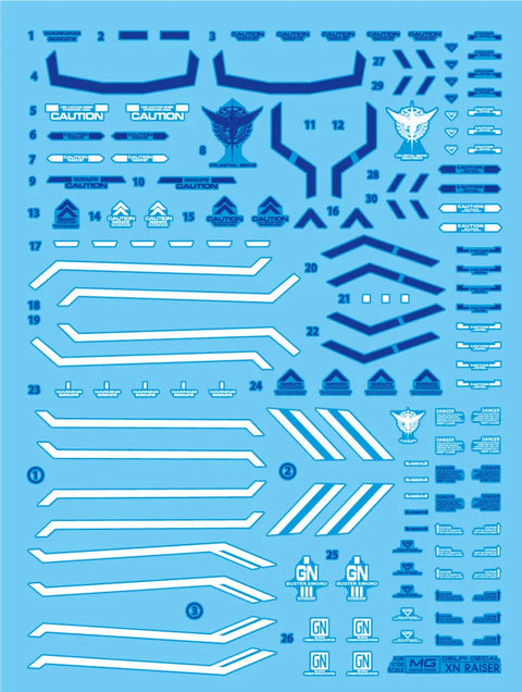 Delpi Water Decal (ดิแคลน้ำ) MG OO XN Raiser Gundam Delpi Decal