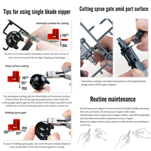 (New) DSPIAE คีมตัดคมมีดเดี่ยว Ultra Thin Single Blade Hobby Nipper