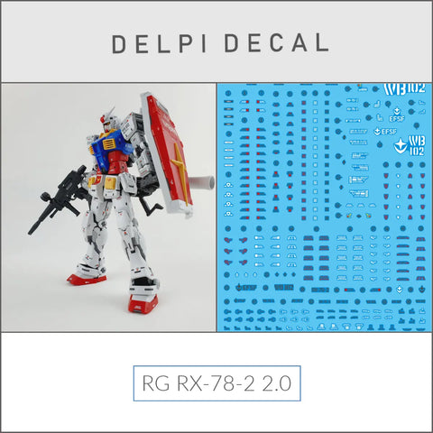 Delpi Water Decal (ดิแคลน้ำ) RG RX-78-2 2.0 Gundam Delpi Decal