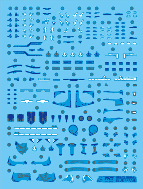 Delpi Water Decal (ดิแคลน้ำ) RG Astray Blue Frame Gundam Delpi Decal