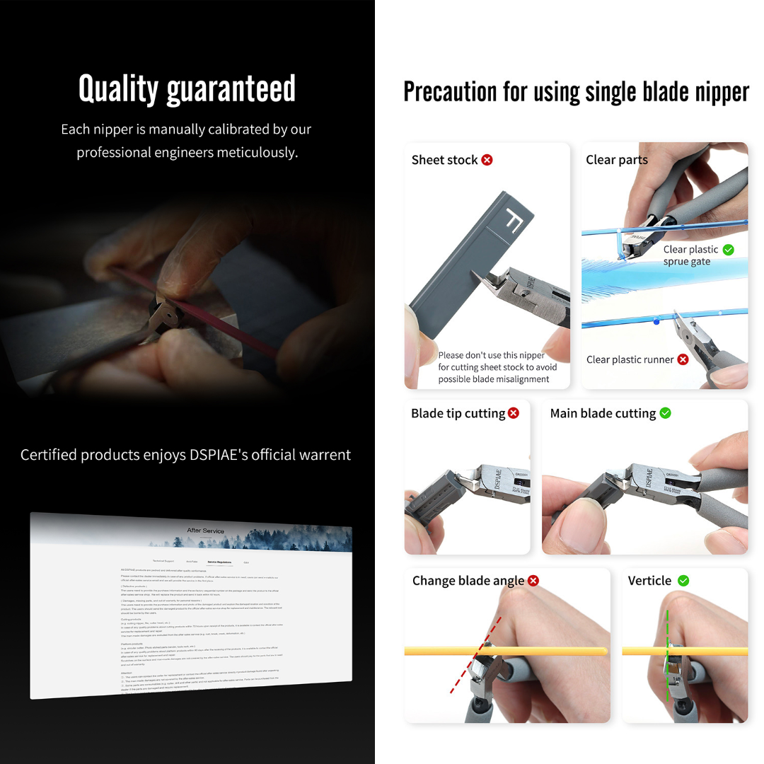 (New) DSPIAE คีมตัดคมมีดเดี่ยว Ultra Thin Single Blade Hobby Nipper