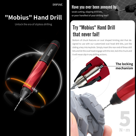 (New) DSPIAE สว่านมืออลูมิเนียม "Mobius" Hand Drill Dspiae