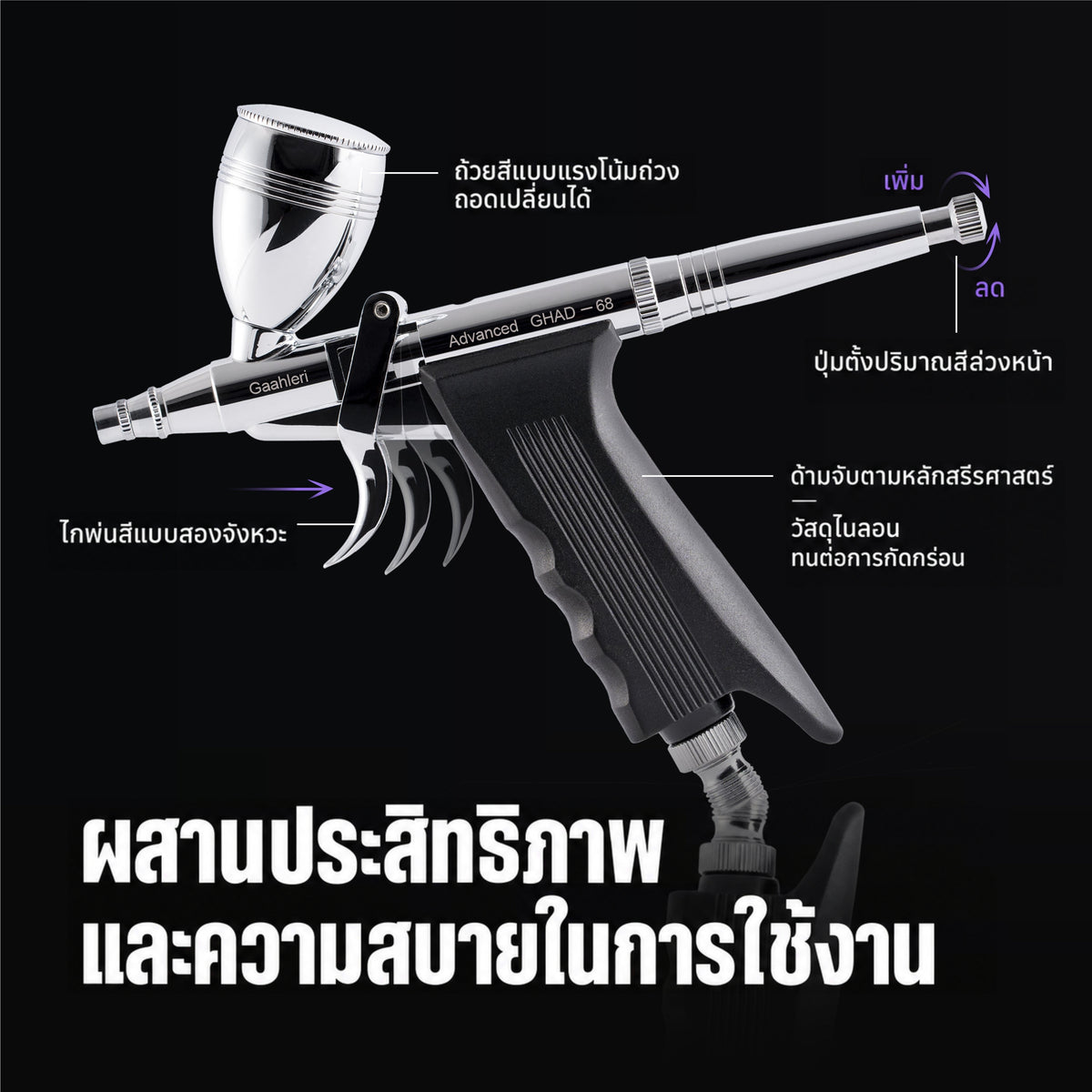 GAAHLERI แอร์บรัช Advanced Series รุ่น GHAD-68 0.38 & 0.5mm GAAHLERI