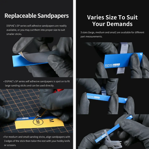 Aluminium Alloy Sanding Stick By DSPIAE แท่งอลูมิเนียม สำหรับกระดาษทราย Dspiae